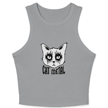 Discover cat metal Crop Tank Top