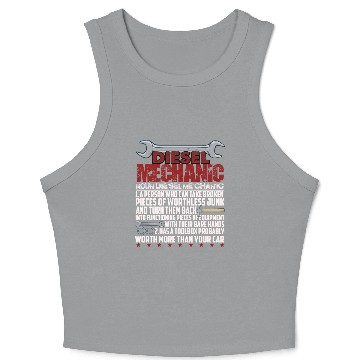 Discover Funny Diesel Mechanic Meaning Crop Tank Top