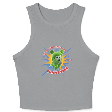 Discover Funny Lucky Gummy Bear Crop Tank Top