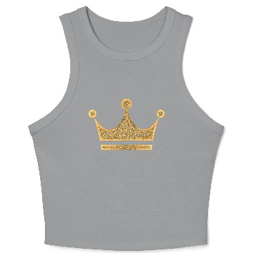 Discover Vip golden crown monarch king vector image rap art Crop Tank Top