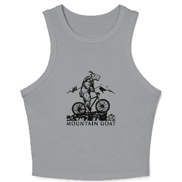 Discover Mountain Bike Crop Tank Top Mountain Goat Crop Tank Top Cool