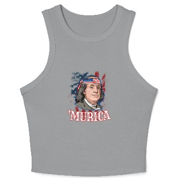 Discover Benjamin Franklin 4th Of July Crop Tank Top