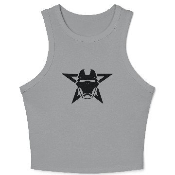 Discover skull iron man blanc Crop Tank Top