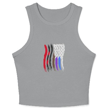 Discover Jiu Jitsu BJJ Flags Vertical Light Crop Tank Top