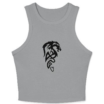 Discover Tribal Dragon Crop Tank Top