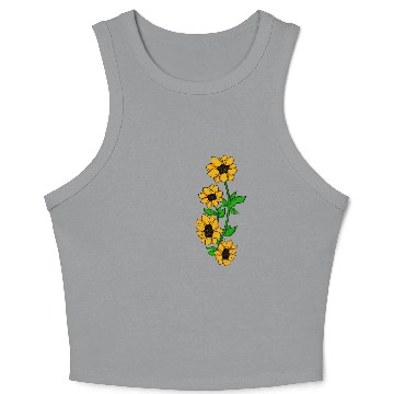 Discover sunflower flowers bunch bloom gift idea Crop Tank Top