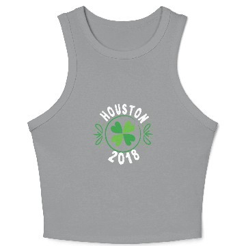 Discover Houston Texas St Patricks Day Crop Tank Top Drinking