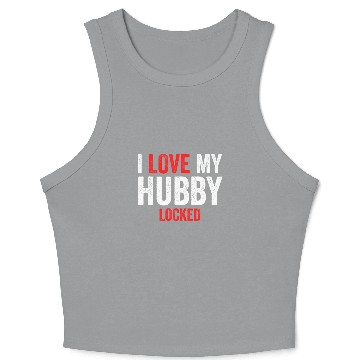 Discover I Love My Hubby Locked Crop Tank Top