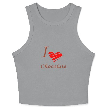 Discover I love chocolate Crop Tank Top