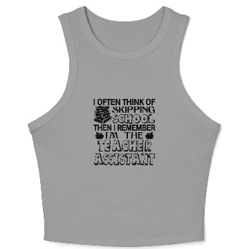 Discover I'm The Teacher Assistant Crop Tank Top