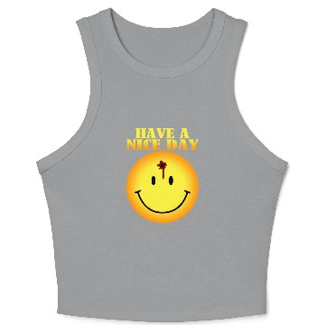 Discover smiley face bullet hole Crop Tank Top