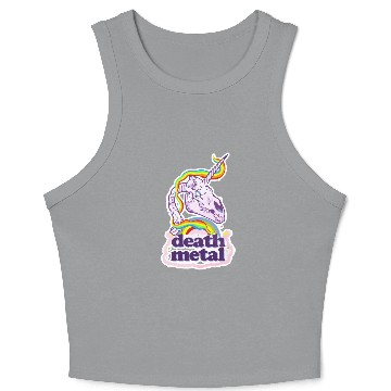 Discover Death Metal Unicorn Crop Tank Top