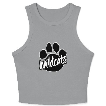 Discover Wildcats Paw Print Mascot School Pride Crop Tank Top