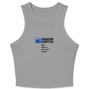 Discover Dunder Mifflin Crop Tank Top