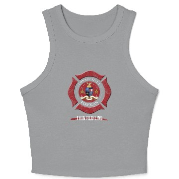 Discover Connecticut Firefighter Crop Tank Top Volunteer