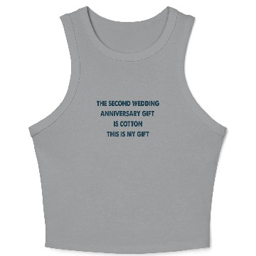 Discover the second wedding anniversary gift is cotton Crop Tank Top