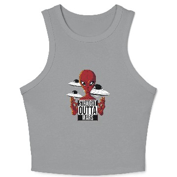 Discover Alien straight outta Mars Crop Tank Top