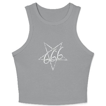 Discover 666 Antichrist Satan Devil Pentagram Crop Tank Top