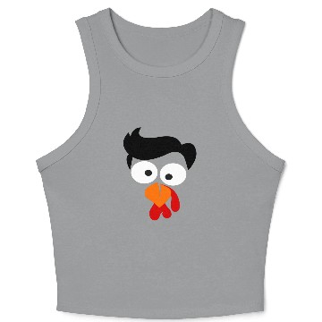 Discover Turkey Face Thanksgiving Crop Tank Top