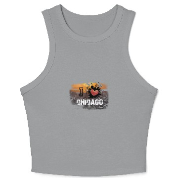 Discover I love Chicago Crop Tank Top