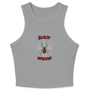 Discover black widow spider toxic dangerous gift Crop Tank Top