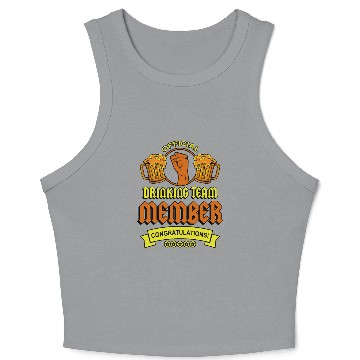 Discover Official Drinking Team Member Congratulations Crop Tank Top