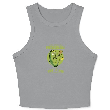 Discover Pickle Pickleball Play - Funny Player Pickle Ball Crop Tank Top