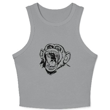 Discover Angry monkey face Crop Tank Top