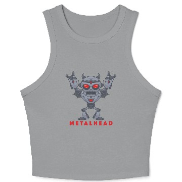 Discover Heavy Metal Robot Crop Tank Top