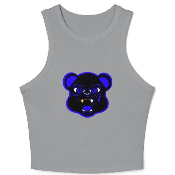 Discover Solehouette BLK/Royal Blue Bear Crop Tank Top