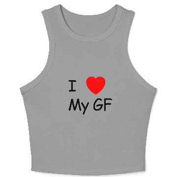 Discover I love my girlfriend Crop Tank Top