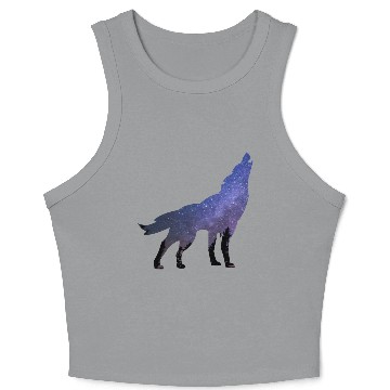 Discover Wolf wolves galaxy howl Crop Tank Top