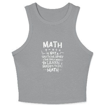 Discover Math Teacher Crop Tank Top