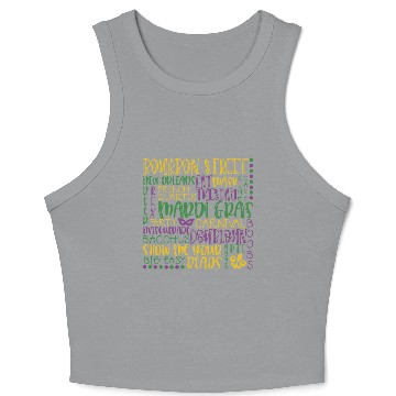 Discover Mardi Gras Subway Art Costume Crop Tank Top