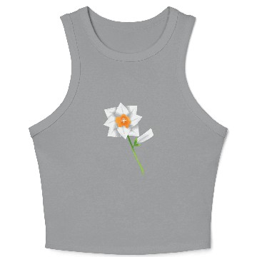 Discover Flower Spring Daffodil Narcissus White - Gift Idea Crop Tank Top