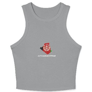 Discover Afghanistan Flag Arab Country Crop Tank Top