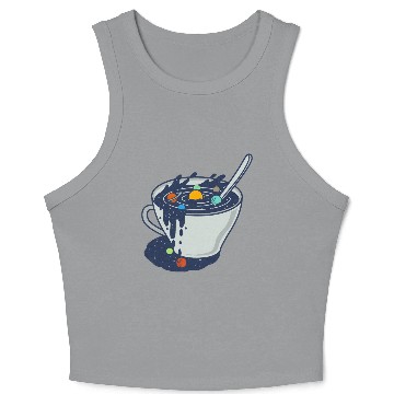 Discover Galaxy Physics Science Coffee Universe Gift Idea Crop Tank Top