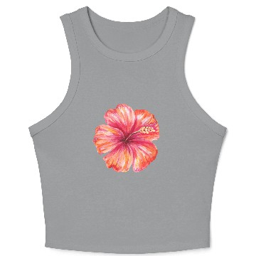 Discover Hibiscus Crop Tank Top