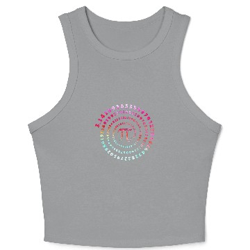 Discover Pi Spiral Novelty Crop Tank Top for Pi Day