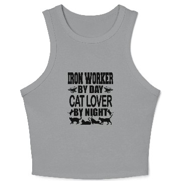 Discover Iron Worker Cats t Funky Jokes Crop Tank Top