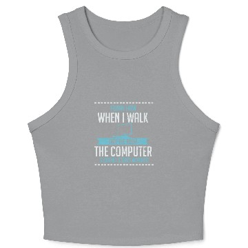 Discover Funny Computer Geek Crop Tank Top: Tech Support I Software