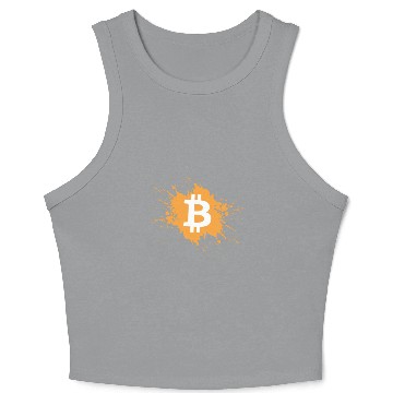 Discover Bitcoin Crypto Cryptocurrency Splash Crop Tank Top