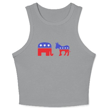 Discover Democrat Republican Crop Tank Top