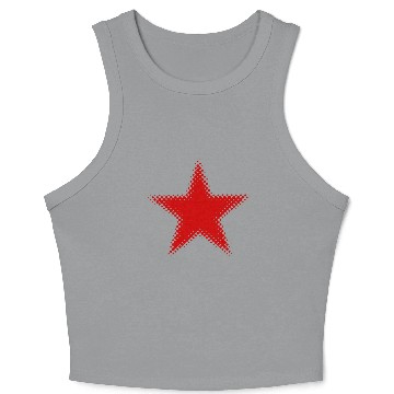 Discover red star comic dotted Crop Tank Top