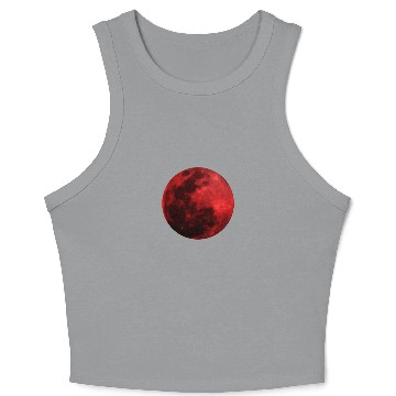 Discover Blood Moon - Space - Graphic Realistic Crop Tank Top