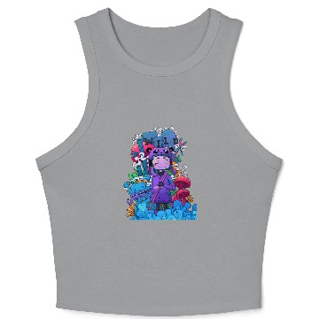 Discover Wild Adventure Doodle art Crop Tank Top