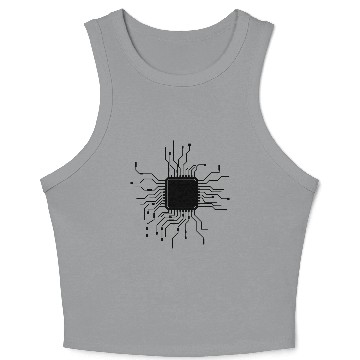 Discover processor geek design cool cpu wires wire cabling Crop Tank Top