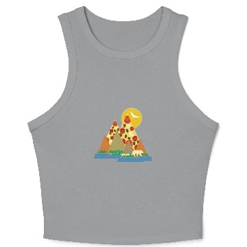 Discover The Pizza Mountains Crop Tank Top