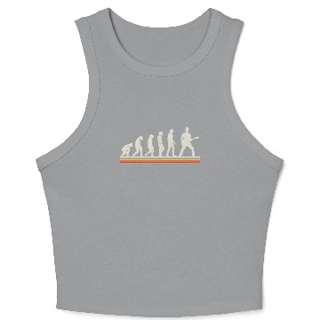Discover Guitar Player Evolution Vintage Gift Crop Tank Top