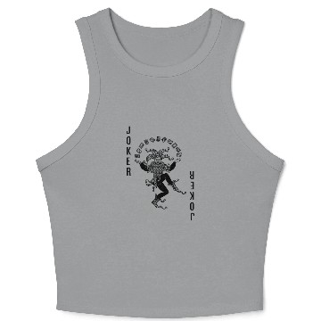 Discover Black and White Joker Classic Card Deck Casino Crop Tank Top